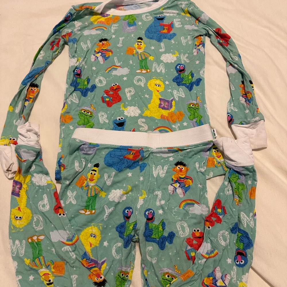 Little Sleepies Sesame Street long sleeve pajamas 2T